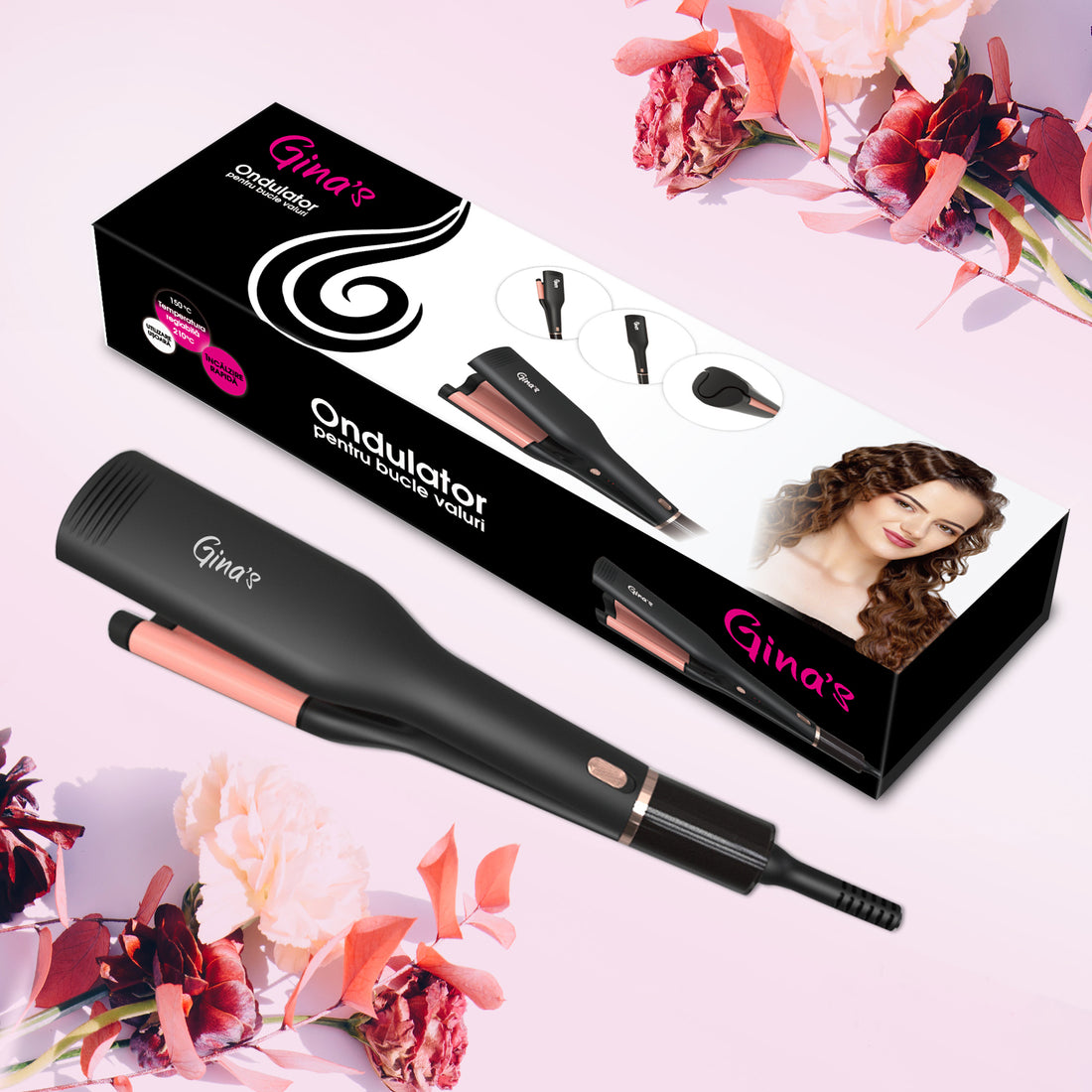 Ondulator de păr pentru bucle "păr în valuri" Gina&