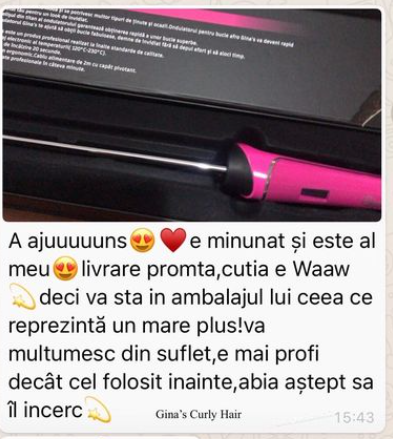 Mesaj de la o clientă Gina's