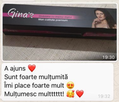 Mesaj de la o clientă Gina's