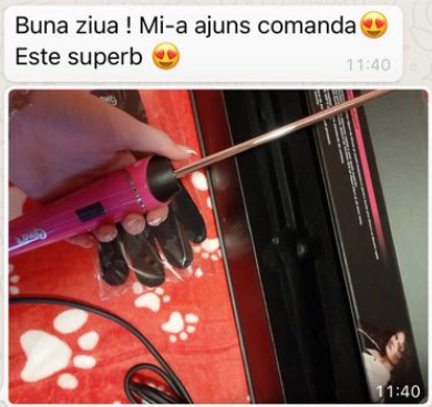 Mesaj de la o clientă Gina's